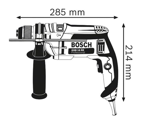 Slagborr 750 W GSB 16 RE i standardlåda - BOSCH - 060114E500