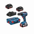 Miniatyrbild 1 av 3: BOSCH GSR18V-55 18V 2x5Ah sladdlös borrmaskin - Trä - Metallchuck - 5 Ah Li-ion batteri