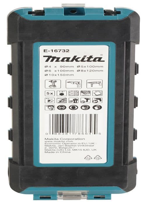 Perforator Makita - E-16732 - Perforator SET MED UNIVERSALBORR 1/4HEX /5 st.