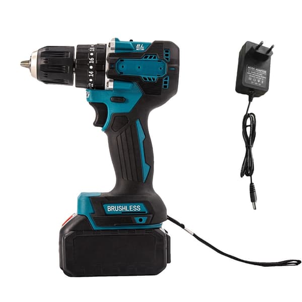 21V Sladdlös Elektrisk Borrmaskin, 45Nm Vridmoment, 1700rpm Hastighet,EU, 1 Batteri
