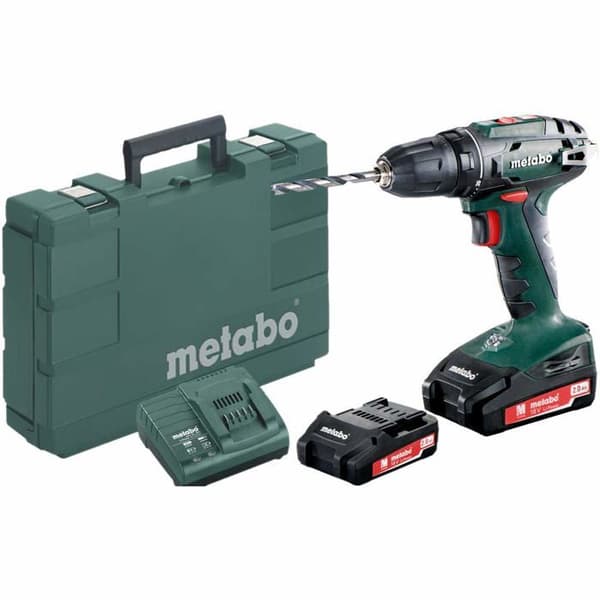 Metabo BS 18 2-växlad oljefri sladdlös borrmaskin/skruvdragare 10 mm 48 N m 2 x 18 V batterier