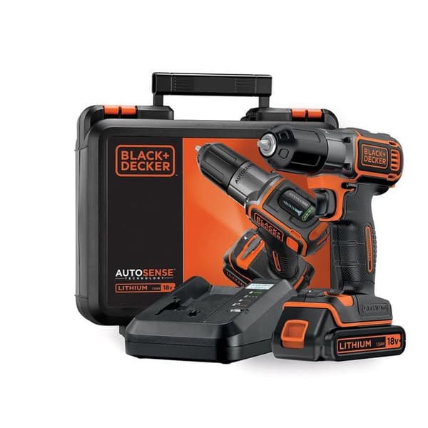 Black &amp; Decker ASD18K Autosense Autoselect Borrskruvdragare 18V Box