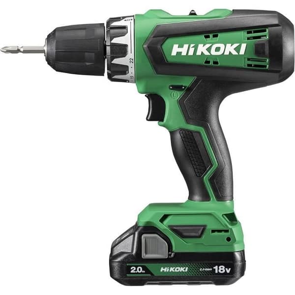 HiKOKI DS18DFWCZ Sladdlös skruvdragare DS18DF Li-ion, 18 V, 2 hastigheter, 53 Nm, LED-lampa, väska, med 2 batterier 2,0 Ah och laddare.