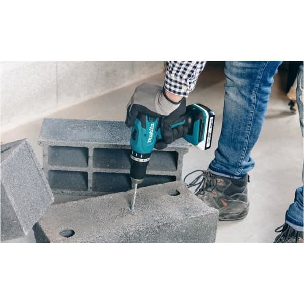 MAKITA 18V slagborrskruvdragare + 2 st 1,3Ah batterier + laddare + ALU box - HP457DWEX4