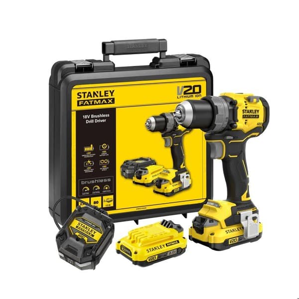 Borrskruvdragare - STANLEY FATMAX - SFMCD725D2K-QW - 80 Nm - 18V - 15 momentinställningar