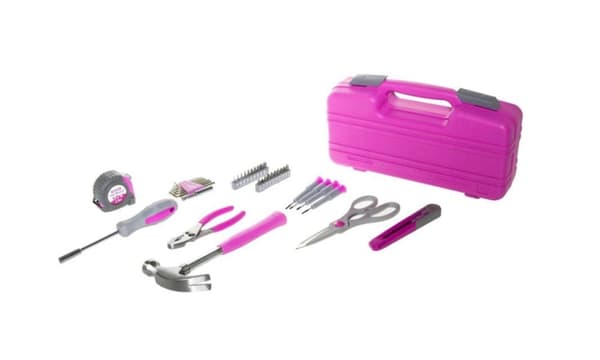 Værktøjssæt, pink, 39 stk