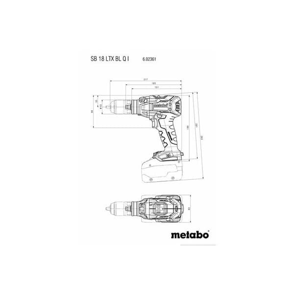 Slagskruvdragare - Metabo - SB 18 LTX BL Q I - 2 x 5,5 Ah LiHD - 18 V - Professionell