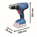 Miniatyrbild 2 av 5: Bosch Professional GSB 18V- 21 slagborr + 2 2,0Ah batterier + GAL 1820 laddare - 06019H1109