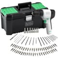 Miniatyrbild 1 av 4: BLACKDECKER Borrskruvdragare 12V REVIVA med Inbyggt Batteri 1.5Ah 80 Tillbehör och verktygslåda med organisatörer 12.5 REVD