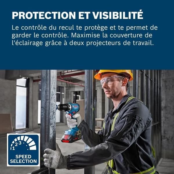 Bosch Professional 18V System Sladdlös borrskruvdragare GSR 18V-65 borstlös motor