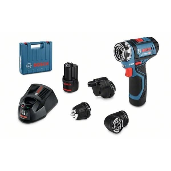 Bosch Professional GSR 12V-15 FC borrskruvmejsel + 2 2,0Ah batterier + GAL 1230 laddare - 06019F6006