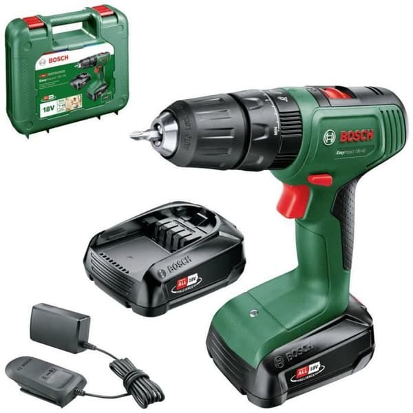 Bosch EasyImpact 18V40 + borrhammare (2x2,0Ah batteri) + AL18V-20 laddare i väska