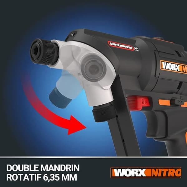 WORX NITRO Trådlös Borstless Borrskruvdragare 20V WX177 SwitchDriver