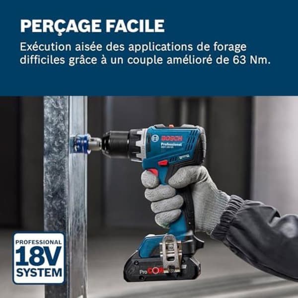 Trådlös borrskruvdragare - Bosch - GSR 18V-65 - Bortar utan kol - 2x ProCORE18V - 500/2000 varv/min