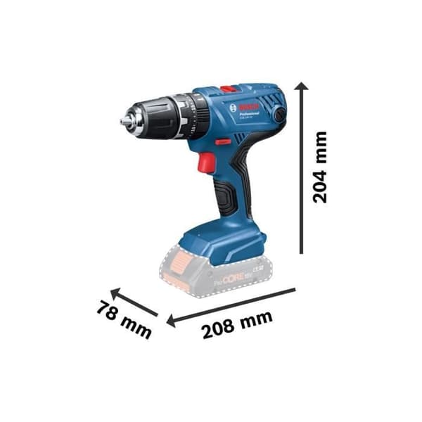 Bosch Professional GSB 18V-21 slagborrskruvmejsel + 2 2,0Ah batterier + LBOXX 35mm - 06019H1107