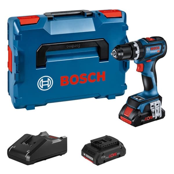 18V GSB 18V-90 C borrhammare + 2 Procore 4Ah batterier + laddare i L-BOXX box - BOSCH - 06019K6105