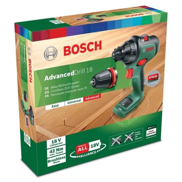 Bosch sladdlös borrmaskin/drivrutin - AdvancedDrill 18 (Levereras utan batteri eller laddare)