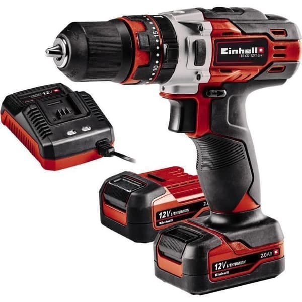 Einhell 4513890 12 V 2000 mAh sladdlös Li-Ion slagborr + 2 batterier