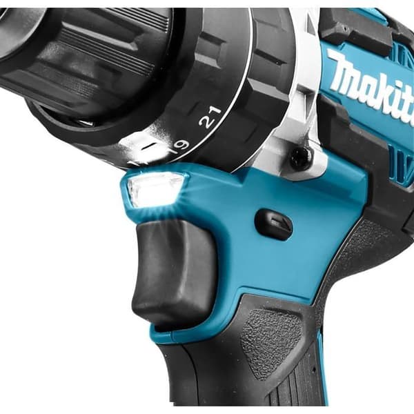 18V slagborrmaskin + 2 5Ah batterier + laddare + MAKPAC box - MAKITA - DHP484RTJ