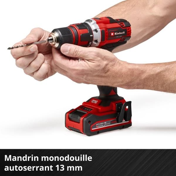 Einhell Sladdlös borrskruvdragare TE-CD 18/40 Li-Solo - Power X-Change (18V, 40 Nm vridmoment) Levereras utan batteri eller laddare