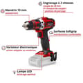Miniatyrbild 2 av 4: Einhell Sladdlös borrskruvdragare TE-CD 18/40 Li-Solo - Power X-Change (18V, 40 Nm vridmoment) Levereras utan batteri eller laddare
