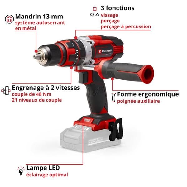 Sladdlös slagborr - Einhell - TE-CD 18/48 Li-i-Solo 18V - Skruvmejsel - 18 V