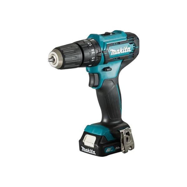 Makita HP333DSAX1 Sladdlös borrhammare/skruvdragare 2 x 12 V 2 Ah batterier + laddare i väska