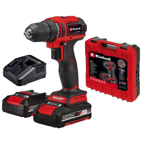 Einhell Sladdlös Borrskruvdragare TE-CD 18/40 Li BL (2x2,0 Ah) Power X-Change (18V) Levereras med 2 Batterier 2,0Ah och en Laddare