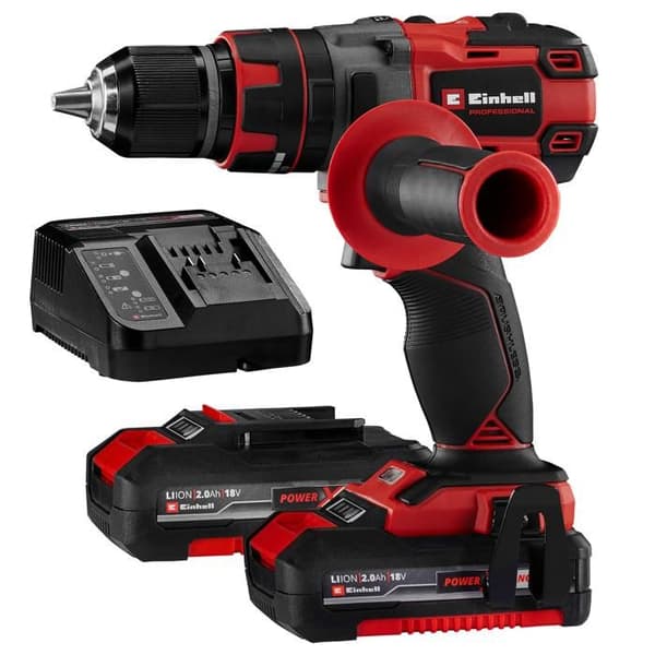 Einhell Professional Borrskruvdragare TP-CD 18 Li-i BL Power X-Change (18V) Levereras med 2 Batterier 2,0Ah och Laddare