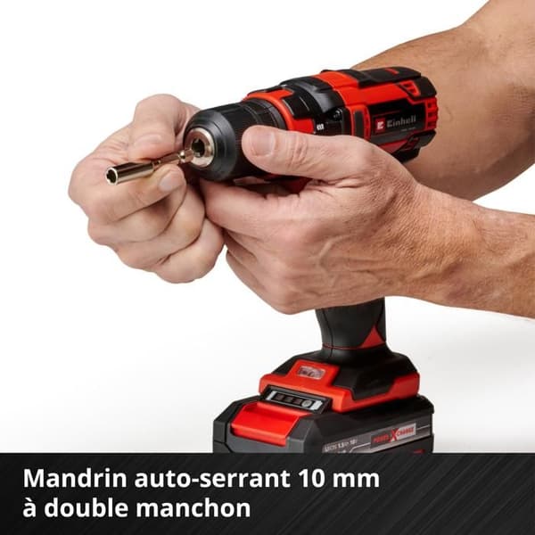Einhell Borrskruvdragare utan sladd TC-CD 18/35 Li (1x1,5 Ah) Power X-Change (18V, 35Nm moment) Levereras med batteri 1,5Ah och laddare