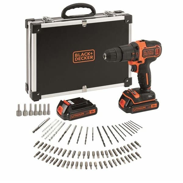 Black & Decker BDCHD18BAFC Borrhammare s. tråd 18V 2 batterier