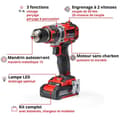 Miniatyrbild 3 av 6: Einhell Professional Borrskruvdragare TP-CD 18/50 Li-i BL Power X-Change (18V) Levereras med 2 Batterier 2Ah och Laddare