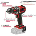 Miniatyrbild 4 av 6: Einhell Professional Slagborrmaskin TP-CD 18/50 Li-i BL Solo Power X-Change (18V) Levereras utan batteri och laddare