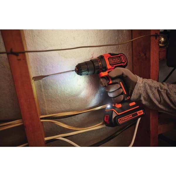 Black & Decker BDCDD186B sladdlös 2-växlad borrmaskin 18V 2x batterier