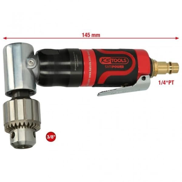 slimPOWER pneumatisk mini vinkelborr - slimPOWER 515.5525 - Nyckelchuck - Metall - 6 mm