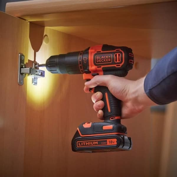 Sladdlös slagborr - BLACK & DECKER - BDCHD18S32-QW - 18 V - 1 1,5 Ah batteri