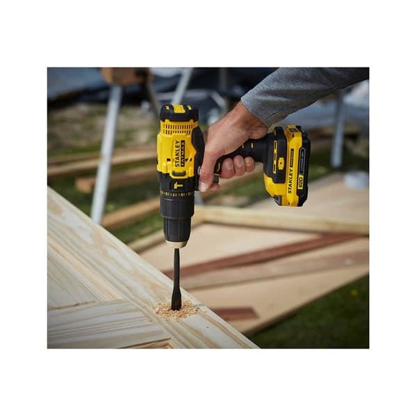 Stanley Fatmax SFMCD711DSA 18V sladdlös slagborrmaskin - 2x2Ah