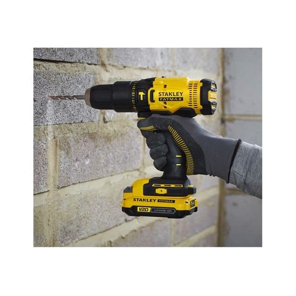Stanley Fatmax SFMCD711DSA 18V sladdlös slagborrmaskin - 2x2Ah