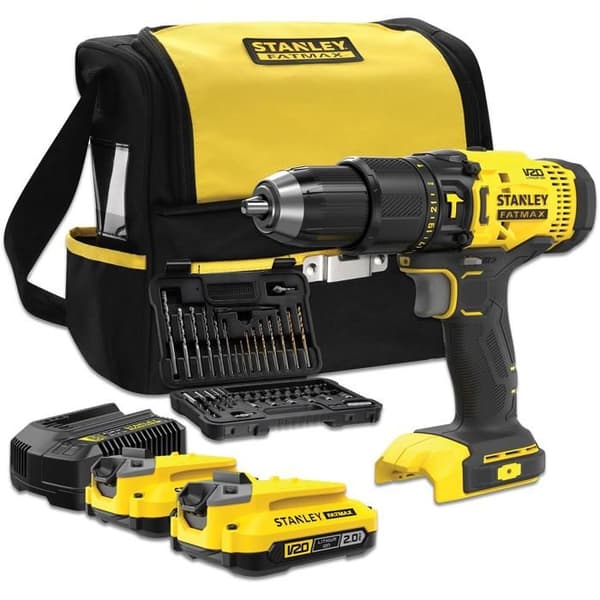 Stanley Fatmax SFMCD711DSA 18V sladdlös slagborrmaskin - 2x2Ah
