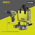 Miniatyrbild 3 av 3: RYOBI 18V One+ borrskruvmejsel - 2 batterier 4,0Ah och 2,0Ah - 1 laddare - R18DD2-242S
