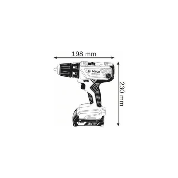 Slagskruvdragare - BOSCH - GSR 18V-21 - 18V - 55 Nm - 13 mm verktygslös chuck