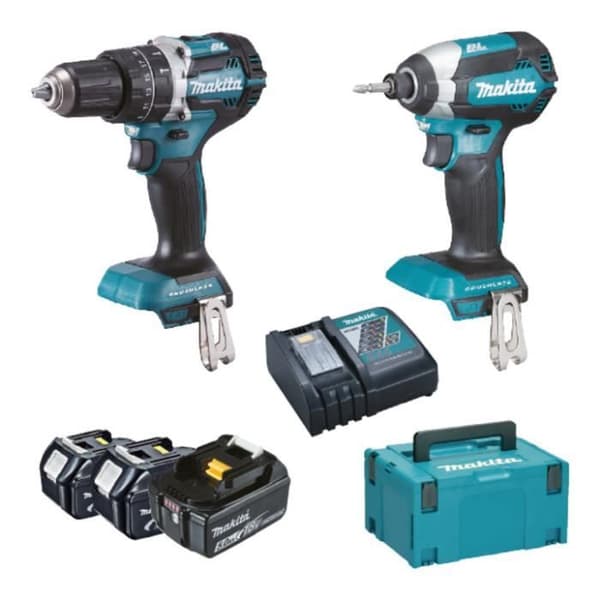 Sladdlös slagborrmaskin - Makita - DHP484 - 18 V - Borstlös motor - XPT-skydd