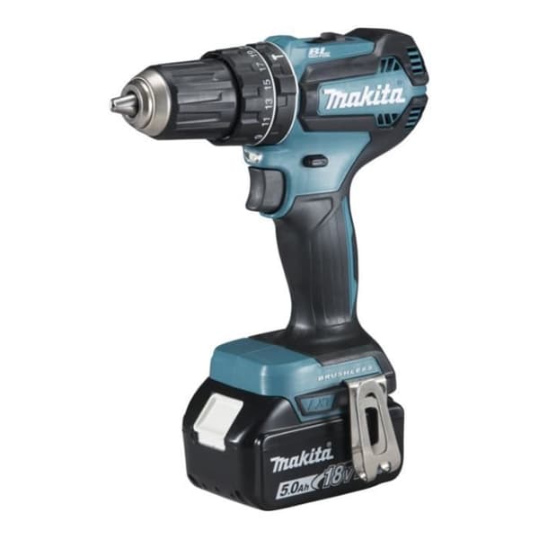 Sladdlös slagborrmaskin - Makita - DHP485RF3J - BL-motor - Snabblåschuck - Batteri
