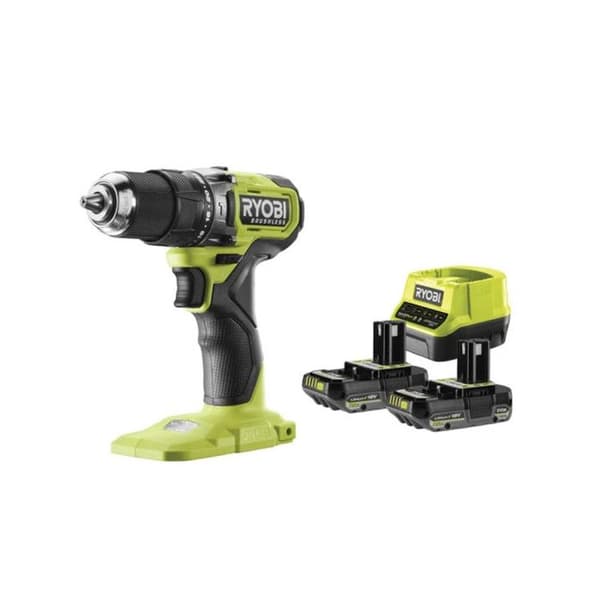 Borhammer Brushless 18V RYOBI - 54 Nm - 2 Batterier 2,0Ah - Laddare - RPD18BL1-2C20S