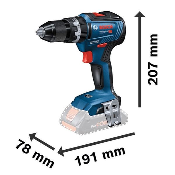 Slagborrskruvmejsel - BOSCH - GSB 18V-55 - 2 4Ah batterier - Laddare ingår - L-BOXX
