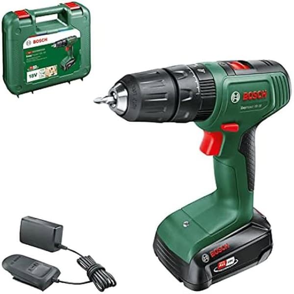 Batteridrill med slag - Bosch - EasyImpact 18V-38 - 1 batteri 2.0 Ah - 10 mm chuck - 2 hastigheter