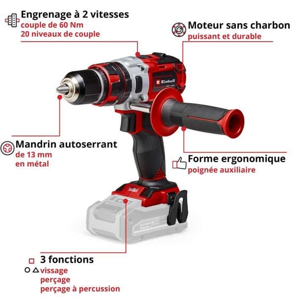 Einhell Professional Slagborrmaskin TP-CD 18 Li-i BL Solo Power X-Change (18V) Levereras utan batteri och laddare