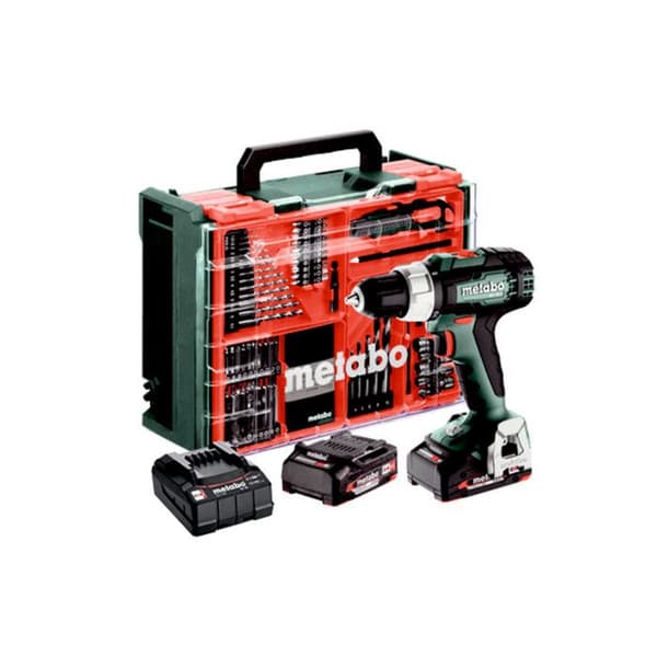 Trådlös borrskruvdragare - METABO - BS 18 L Set - 2 batterier 18V2.0Ah - laddare - tillbehör