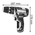 Miniatyrbild 3 av 5: Bosch Professional GSB 12V-15 slagborrskruvmejsel + 10 tillbehör + 2 2,0Ah batterier + Box