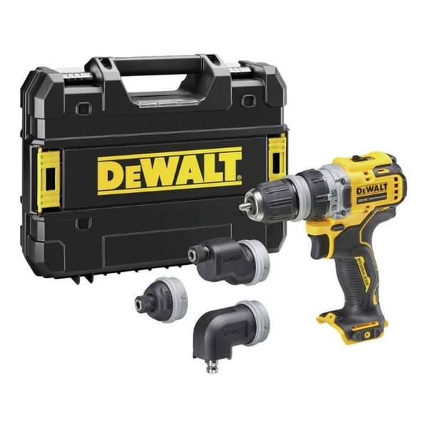 Batteridrill - DEWALT - DCD703NT - 12V - 2 hastigheter - 4 utbytbara verktygsfästen